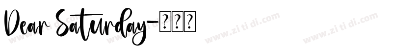 Dear Saturday字体转换